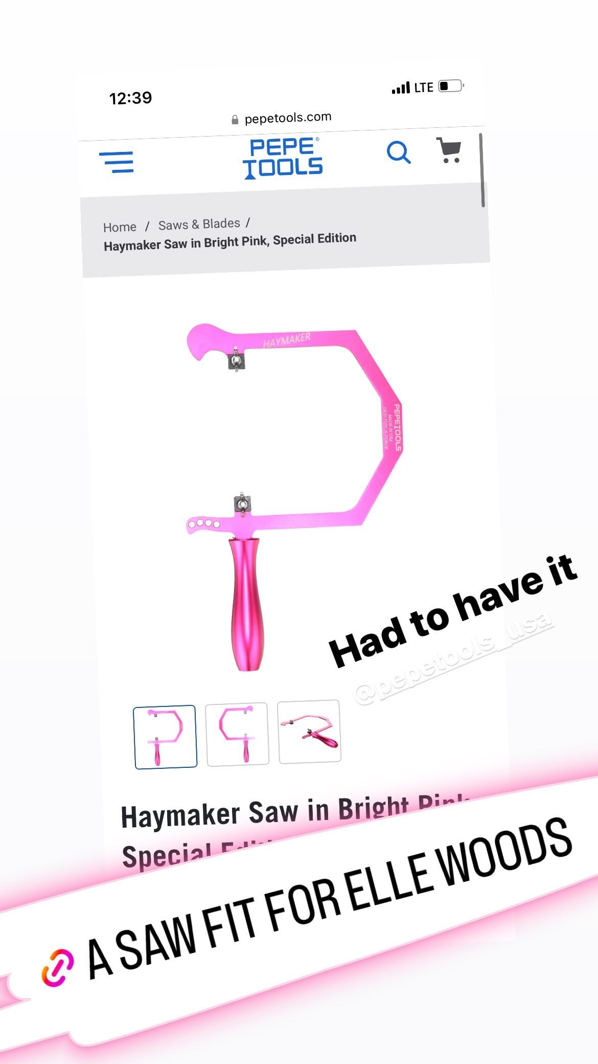 Haymaker Saw in Bright Pink, Special Edition
