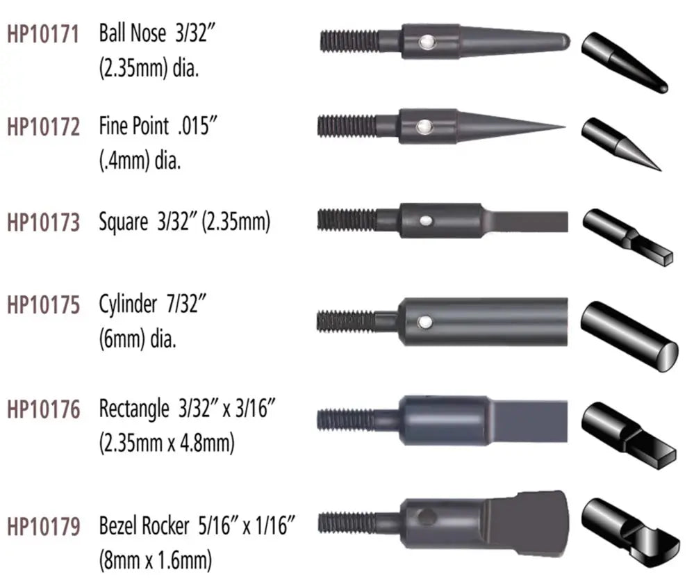 Threaded Anvil Replacement Points (Individual) Foredom for AK101 ...