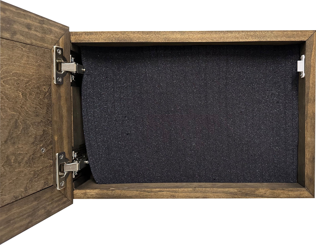 American Flag Patriot Hidden Gun Storage Secure Handgun Safe Concealment Furniture (Jacobean)