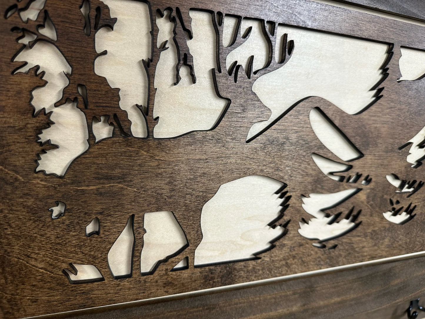 Deer Hunter Hidden Gun Storage - Coat Rack Concealment Shelf with Hooks for Coats, Bags, & Hats - Quick Access Hidden Gun Shelf - Hidden Storage Furniture with Secure Magnetic Lock Bellewood Designs