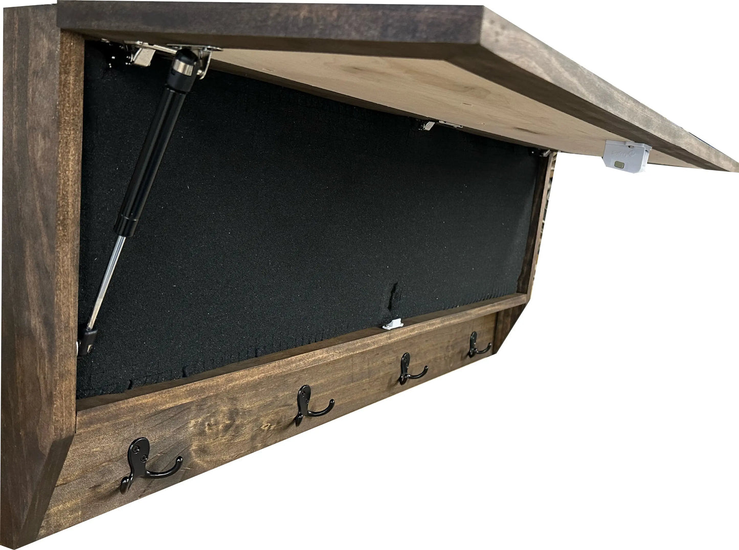 Deer Hunter Hidden Gun Storage - Coat Rack Concealment Shelf with Hooks for Coats, Bags, & Hats - Quick Access Hidden Gun Shelf - Hidden Storage Furniture with Secure Magnetic Lock Bellewood Designs