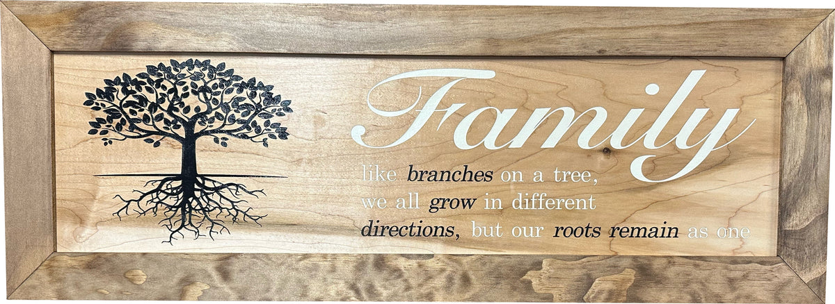 Large Hidden Gun Storage Cabinet with Family Tree Design & Magnetic Lock
