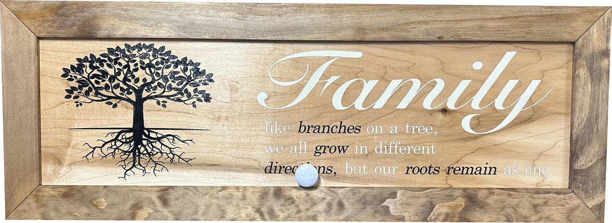 Large Hidden Gun Storage Cabinet with Family Tree Design & Magnetic Lock