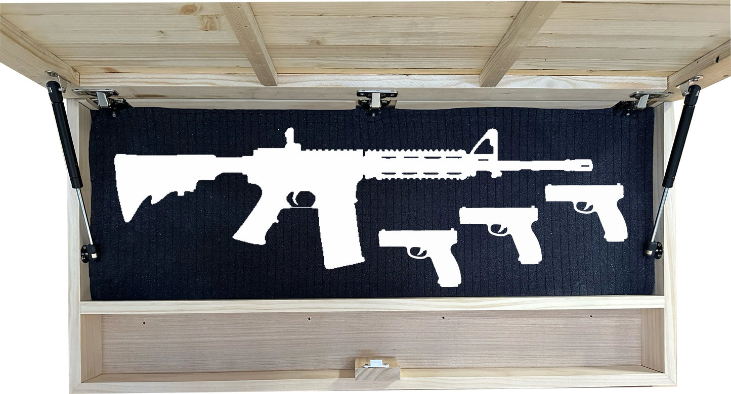 Large Hidden Gun Storage Cabinet Wall Decor - Deer and Moose In The Woods Scene Bellewood Designs