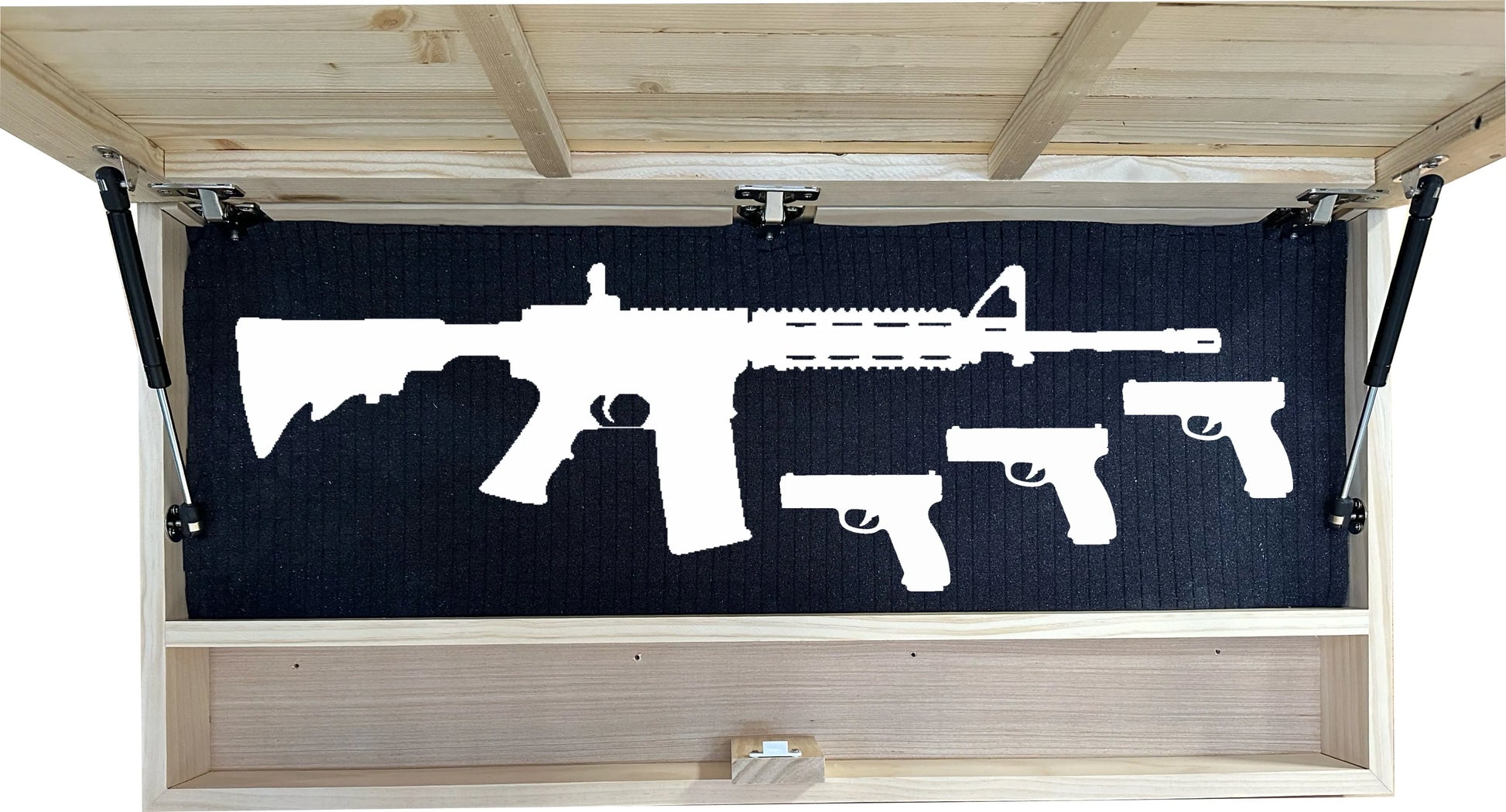 Large Hidden Gun Storage Cabinet Wall Decor - Deer and Moose In The Woods Scene Bellewood Designs