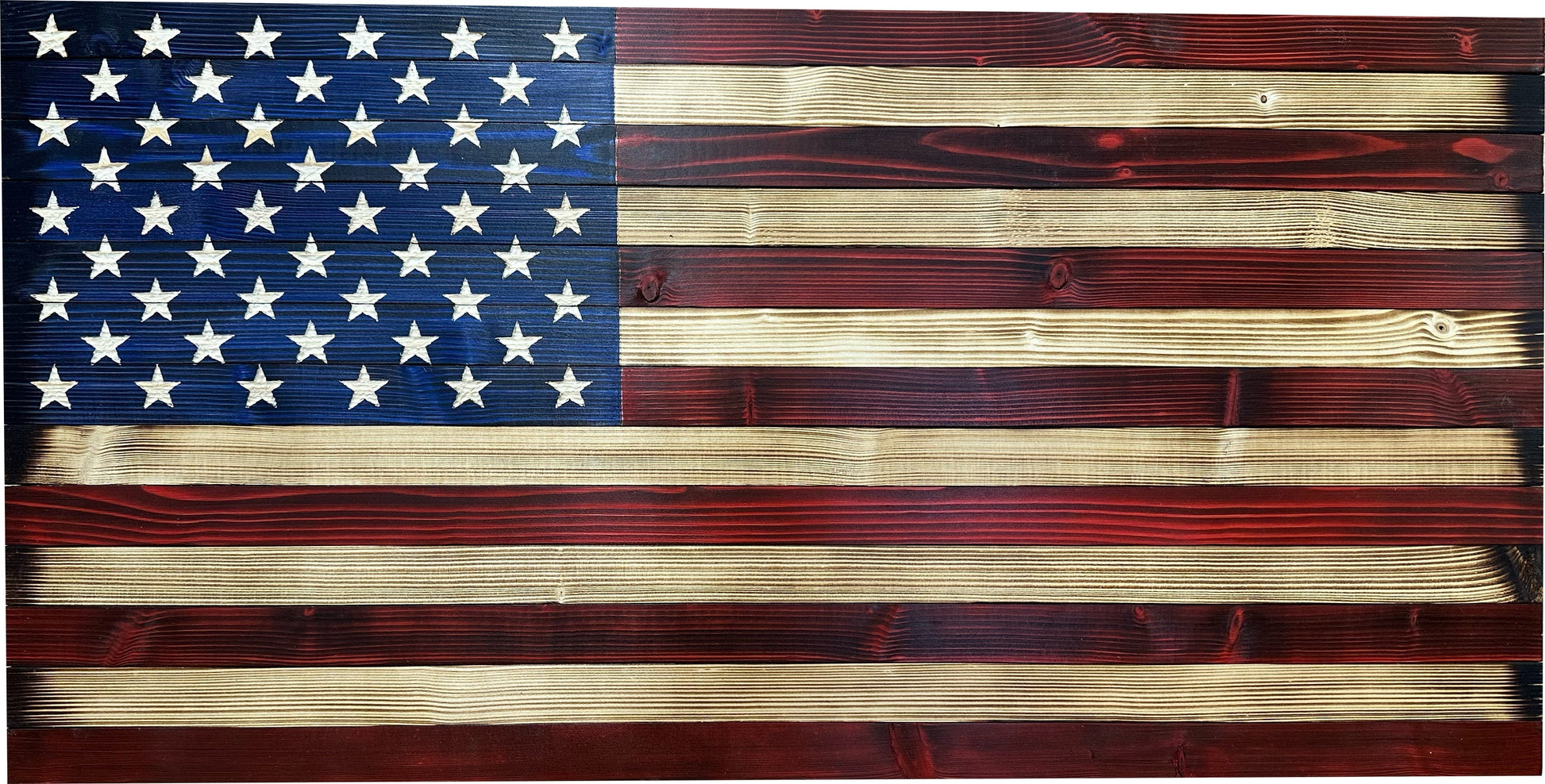 Large American Flag Gun Safe - Quick Access Hidden Gun Safe for Rifles, Shotguns, & Handguns - Gun Concealment Furniture with Magnetic Lock - Gun Self Hidden Storage (Red and Blue) Bellewood Designs
