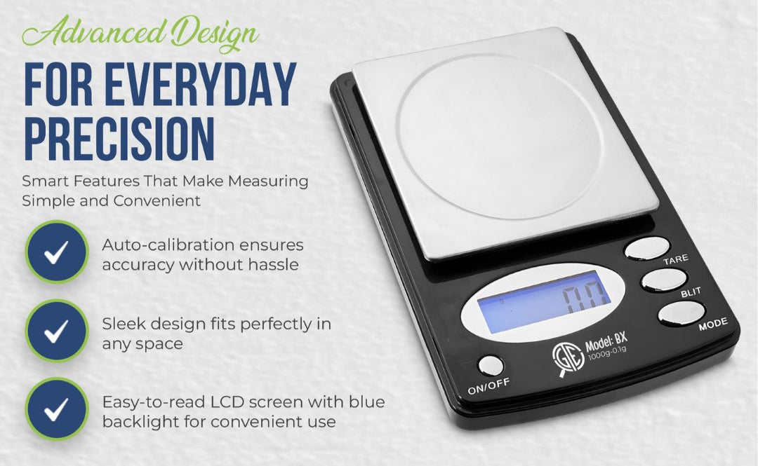GTE 1000BX Professional Digital Jewelry Scale – 6 Modes: g, oz, gn, ct, ozt, dwt - 1000g × 01g Accuracy (Copy)