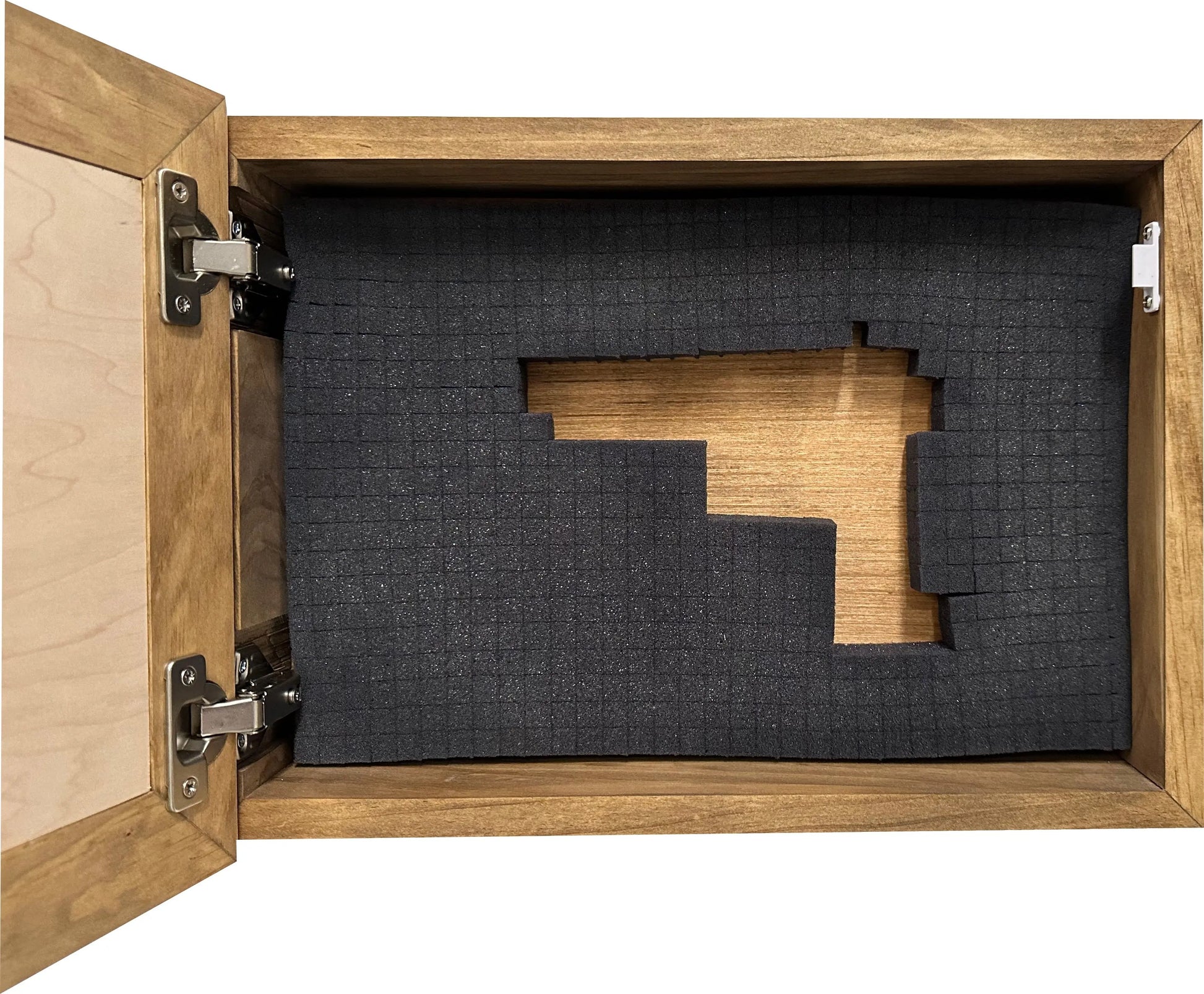 American Flag Gun Cabinet We The People Decorative and Secure Hidden Gun Safe (Natural) Bellewood Designs