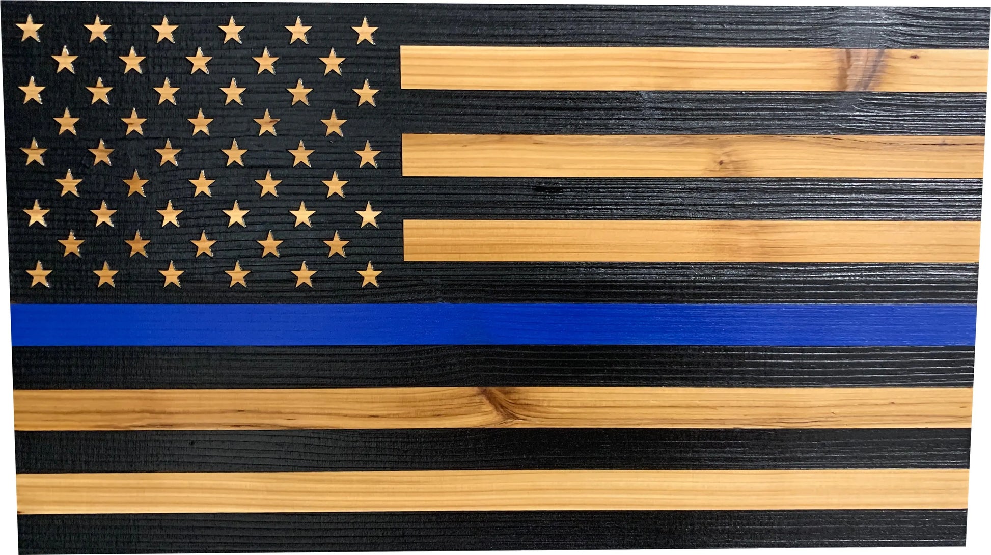 Blue Line American Flag Hidden Gun Storage, Customizable Thin Blue Line Concealment Flag for Police Officers and Law Enforcement Professionals Bellewood Designs