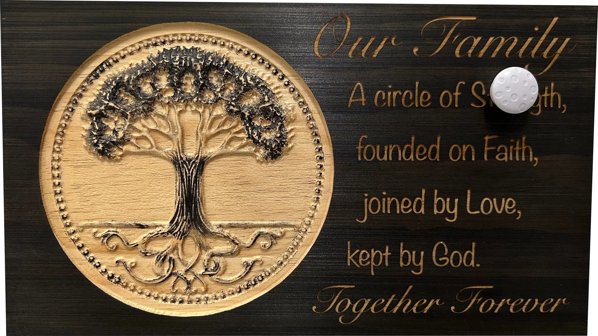 Our Family Tree Roots Wall Decoration Gun Safe - Securely Store Your Gun Safely in Plain Sight Bellewood Designs