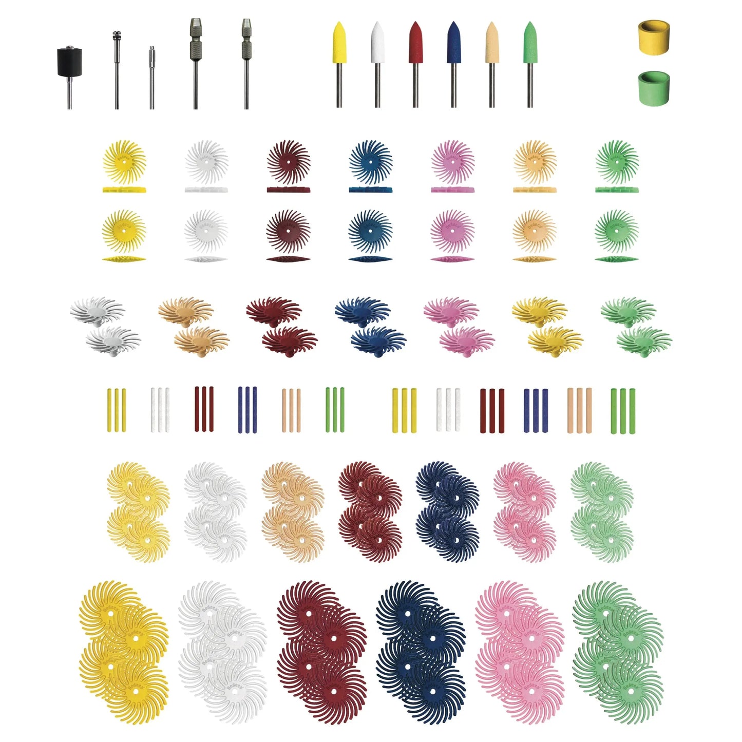 Master Polishing Kit w/ Mandrels & Organizing Case (133 Piece) Pepetools