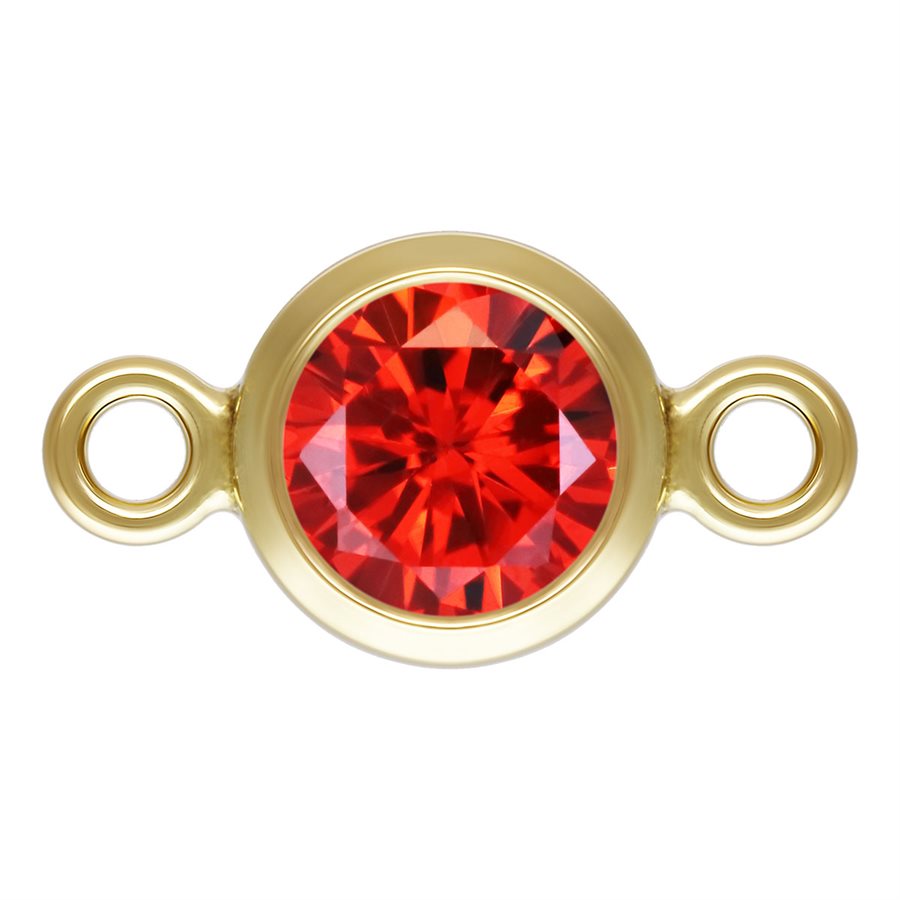 Birthstone Connectors, Gold Filled 14k, 4mm, For Permanent Jewelry