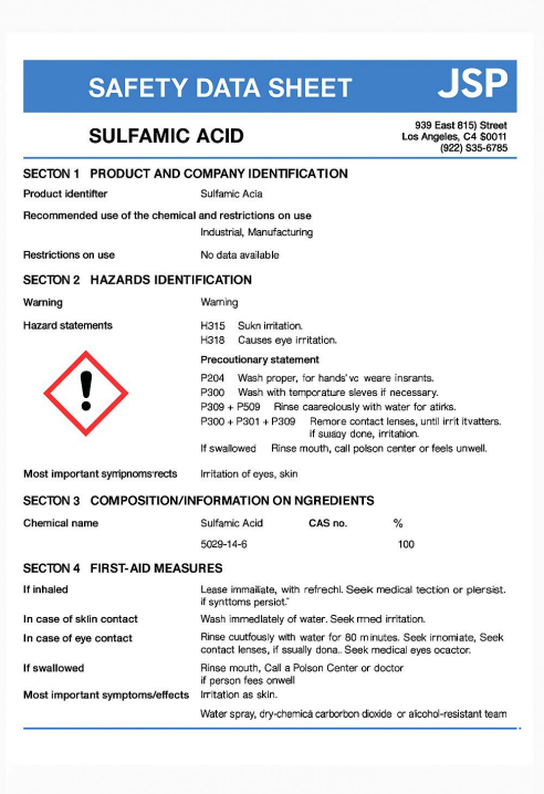 JSP 99.95% Sulfamic Acid – For E-Waste, Gold Refining & Metal Cleaning