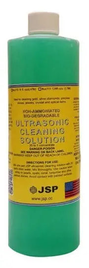 JSP Ultrasonic Cleaning Solution – 16 oz (Non-Ammoniated) | Jewelry & Precious Metal Cleaner JSP®