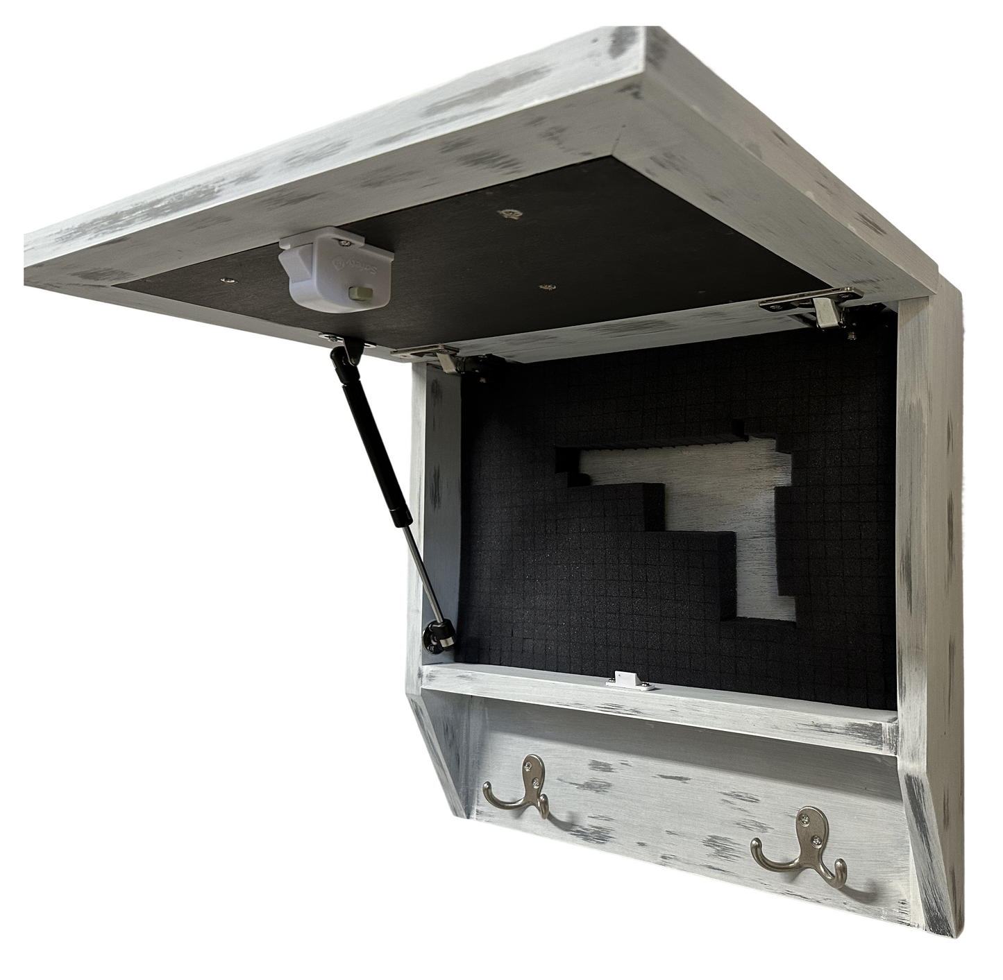 Hidden Gun Safe Coat Rack Snow Mountain Wall Decoration Concealed Shelf Firearm Cabinet Bellewood Designs