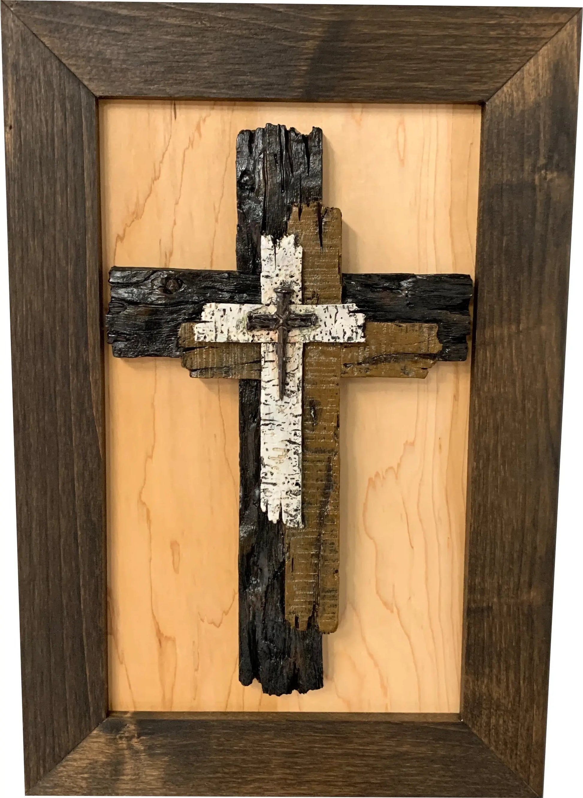 Three Layered Cross Decorative Wall-Mounted Secure Gun Cabinet Bellewood Designs