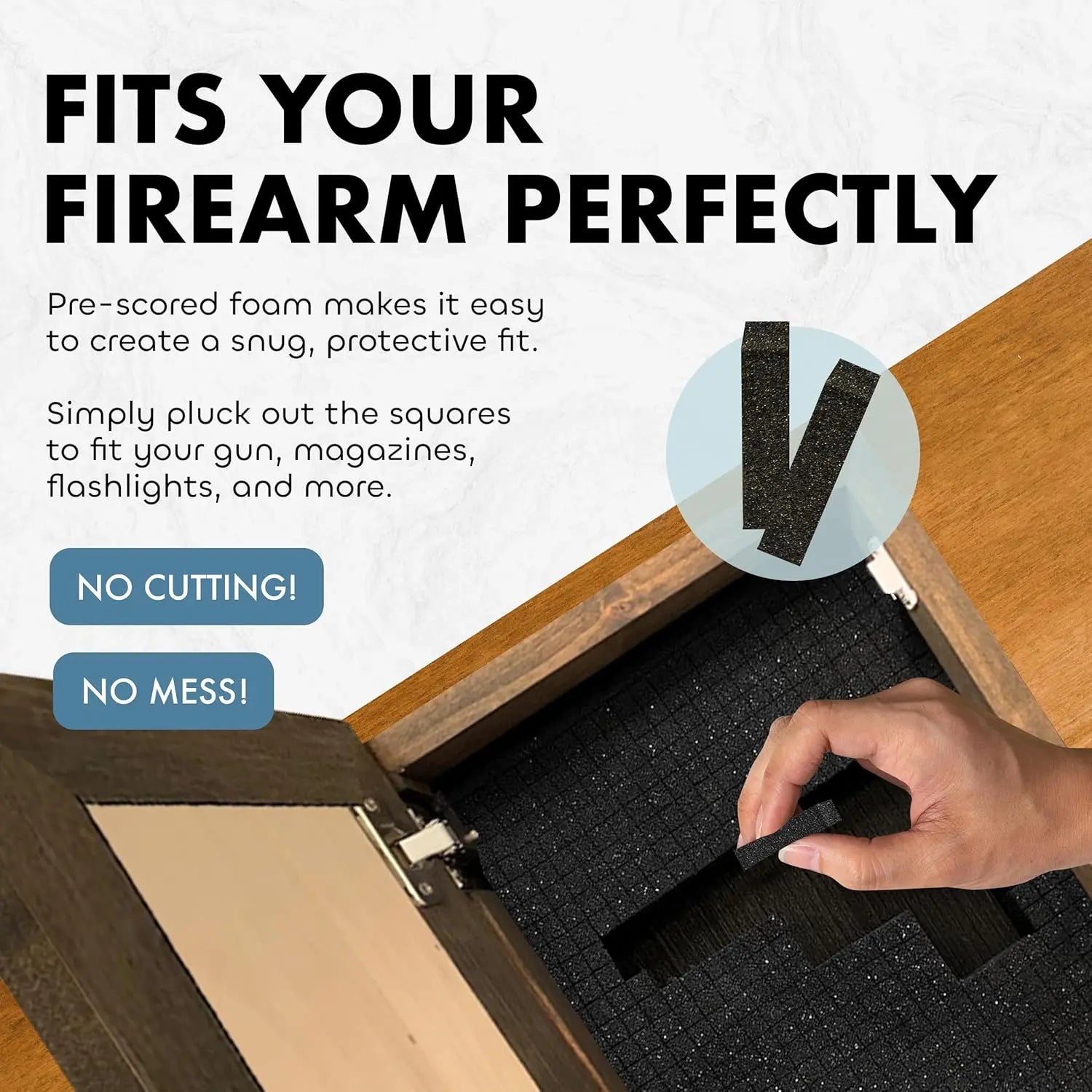 Three Layered Cross Decorative Wall-Mounted Secure Gun Cabinet Bellewood Designs