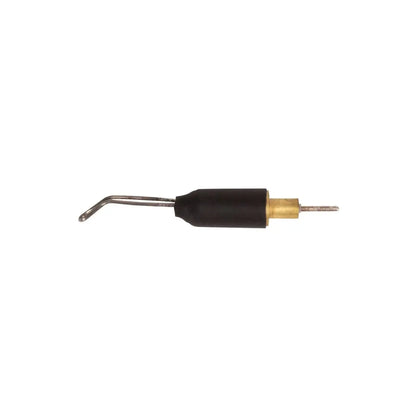 Side view of TouchAmatic Wax Pen Worker showcasing its angled metal tip and black handle on a white background
