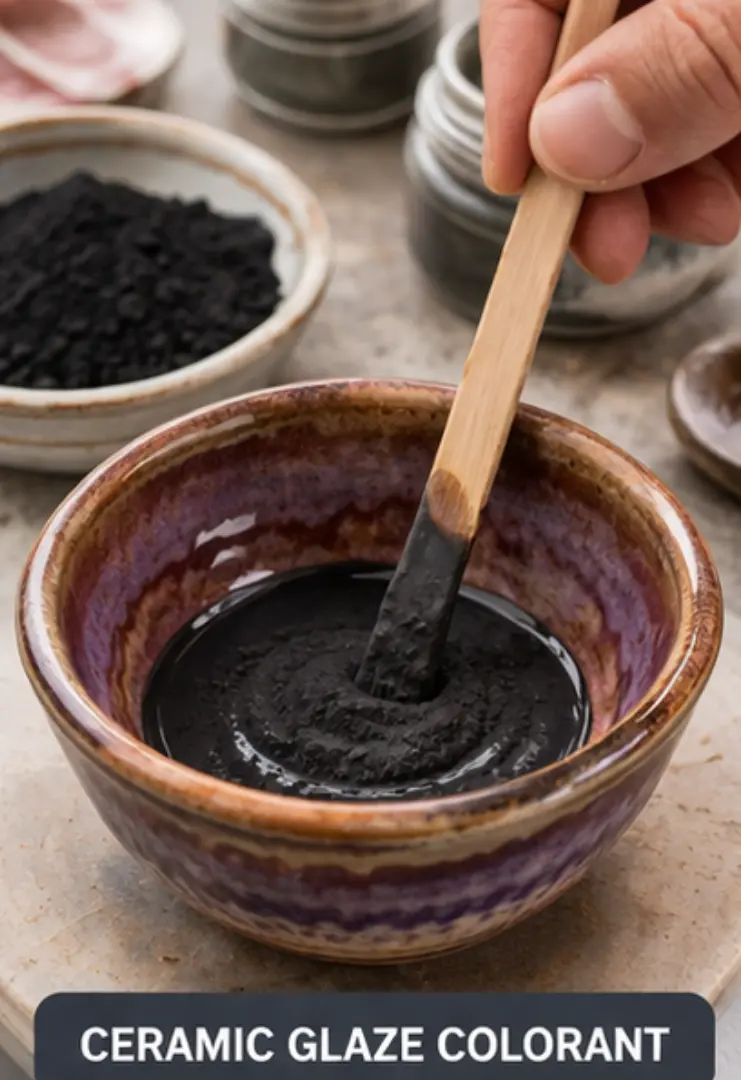 manganese dioxide fine black powder pigment used for ceramics and laboratory applications