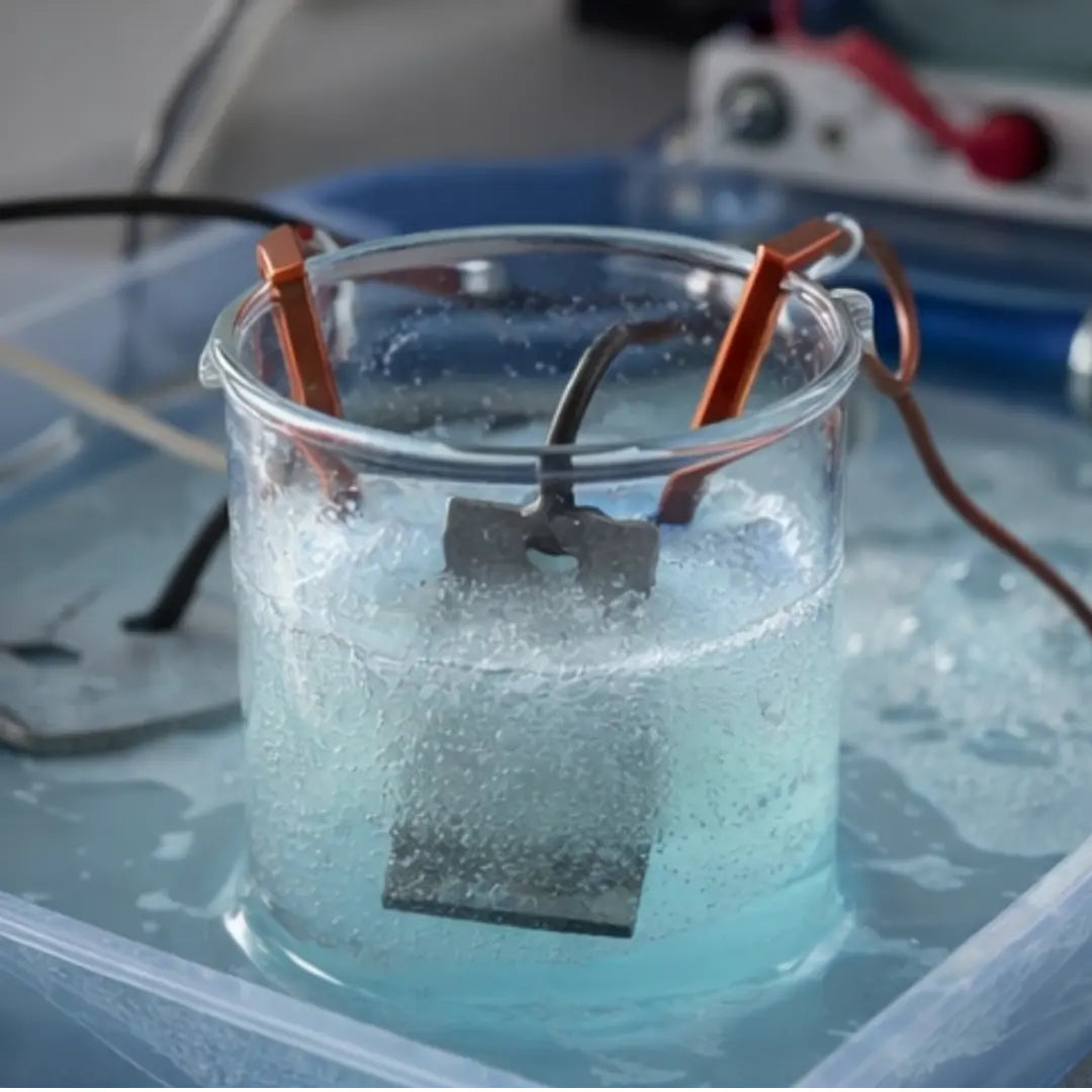 zinc electroplating bath using zinc sulfate solution in laboratory electroplating setup
