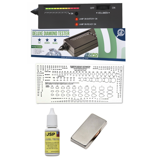 GTE Diamond Analyzer + JSP Nickel Testing Solution (1/2 oz) + N35 Neodymium Magnet – Test Nickel, Gold, Silver & Gemstones