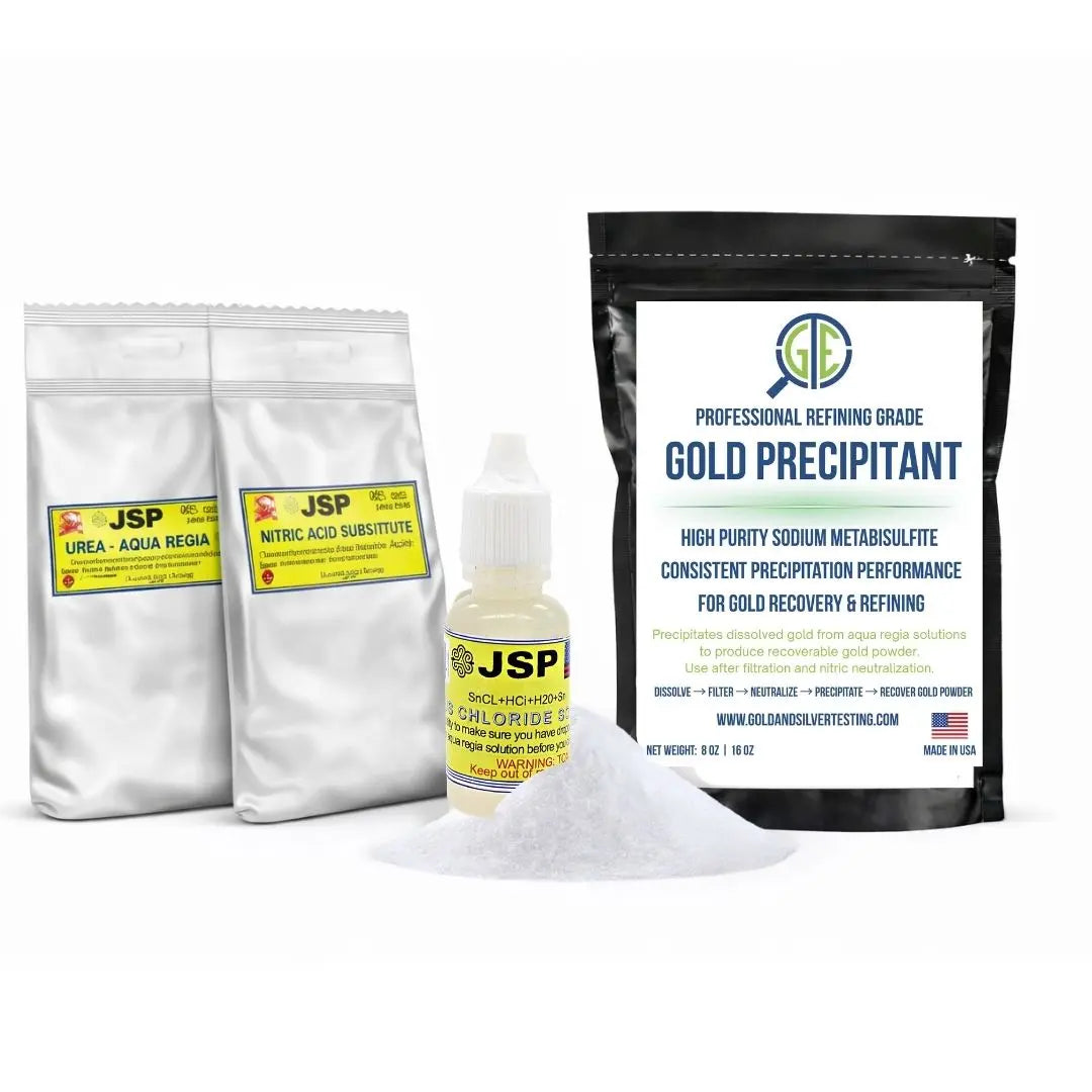 GTE Gold Precipitant (SMB) – Sodium Metabisulfite for Aqua Regia Gold Refining – 8 oz or 16 oz GTE