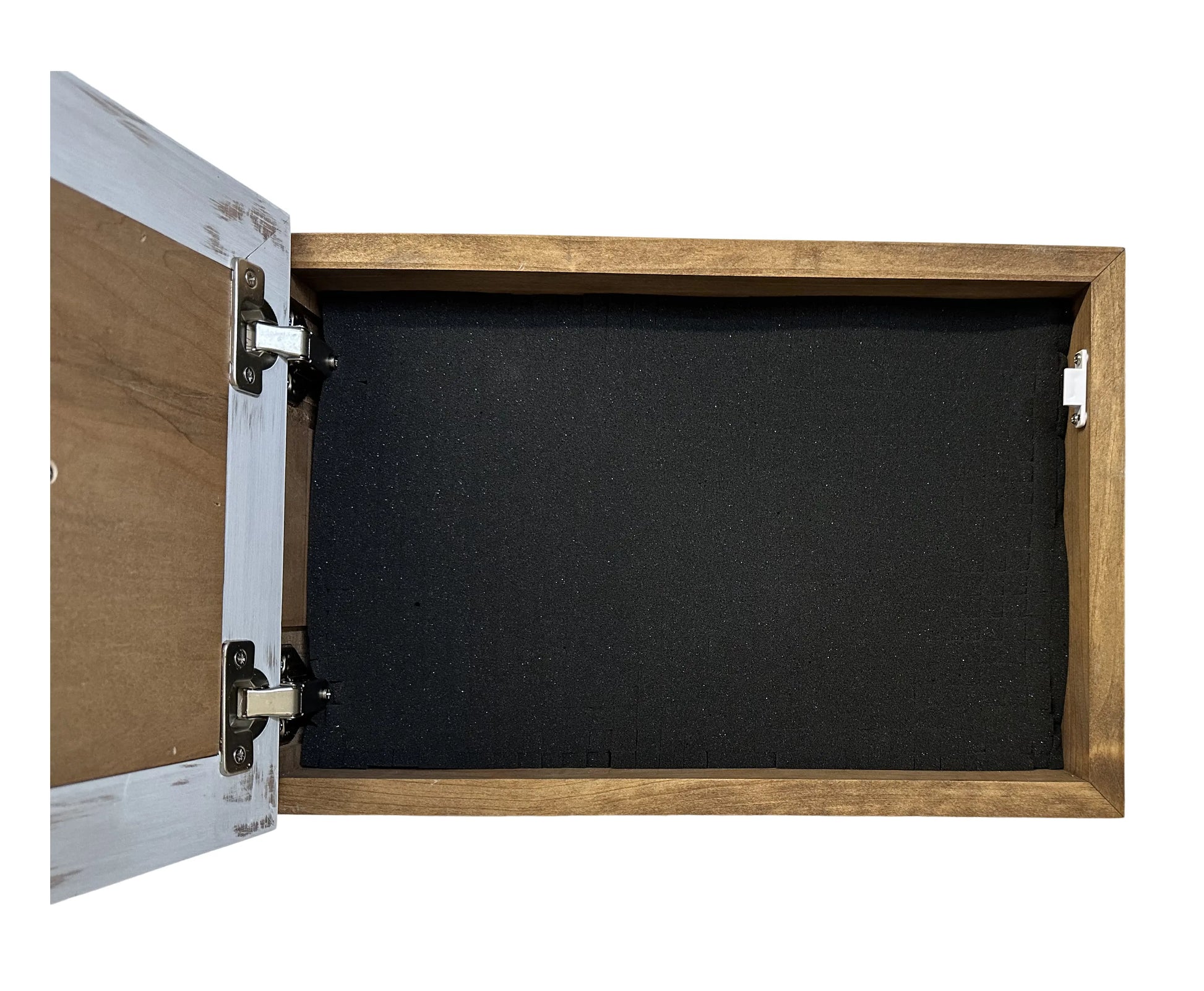 White Wolf Gun Concealment Furniture - Handcrafted Hidden Gun Storage Wall Decor - Hidden Gun Shelf with Magnetic Lock for Quick Access Bellewood Designs