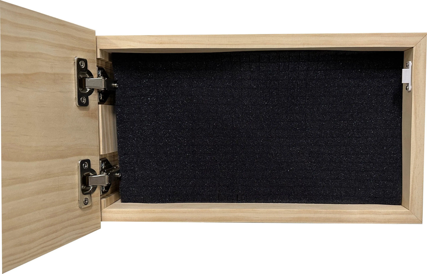 American Flag Decorative & Secure Wall-Mounted Gun Cabinet (Whitewashed) Bellewood Designs