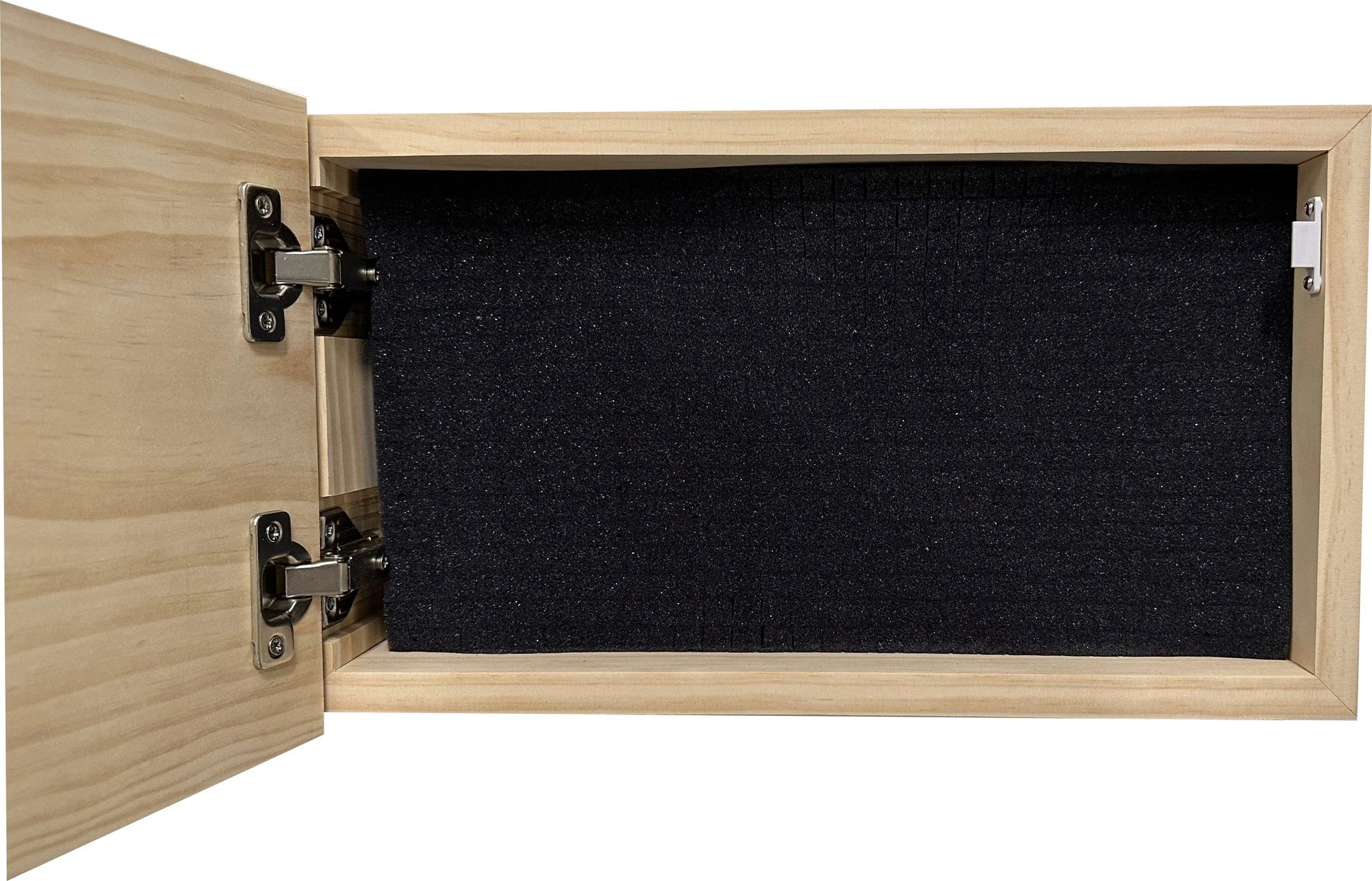 American Flag Decorative & Secure Wall-Mounted Gun Cabinet (Whitewashed) Bellewood Designs