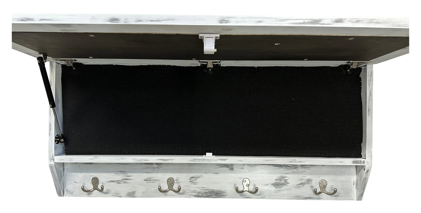 Winter Family Tree Gun Concealment Decor - Handcrafted Wooden Gun Cabinets - Gun Shelf Hidden Storage for Rifles, Shotguns, & Handguns - Quick Access Hidden Wall Safe Bellewood Designs