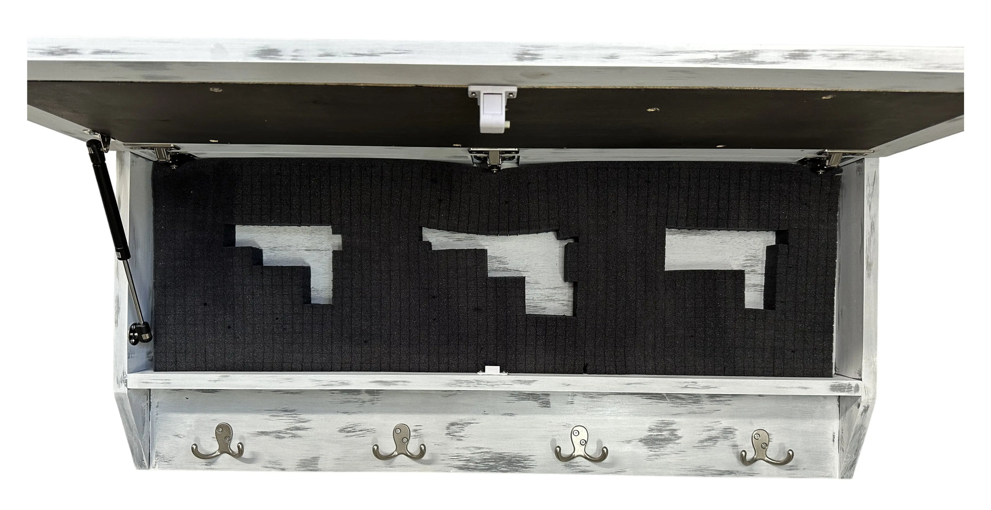 Winter Family Tree Gun Concealment Decor - Handcrafted Wooden Gun Cabinets - Gun Shelf Hidden Storage for Rifles, Shotguns, & Handguns - Quick Access Hidden Wall Safe Bellewood Designs