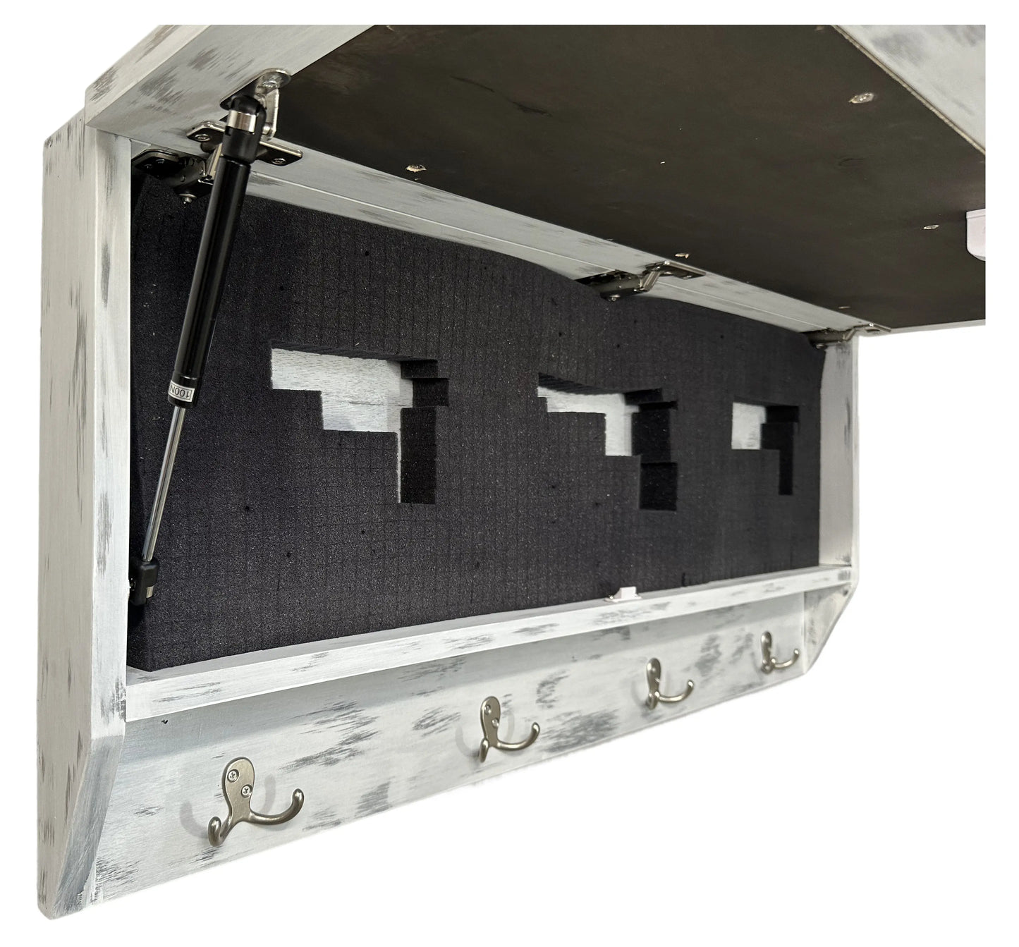 Winter Family Tree Gun Concealment Decor - Handcrafted Wooden Gun Cabinets - Gun Shelf Hidden Storage for Rifles, Shotguns, & Handguns - Quick Access Hidden Wall Safe Bellewood Designs