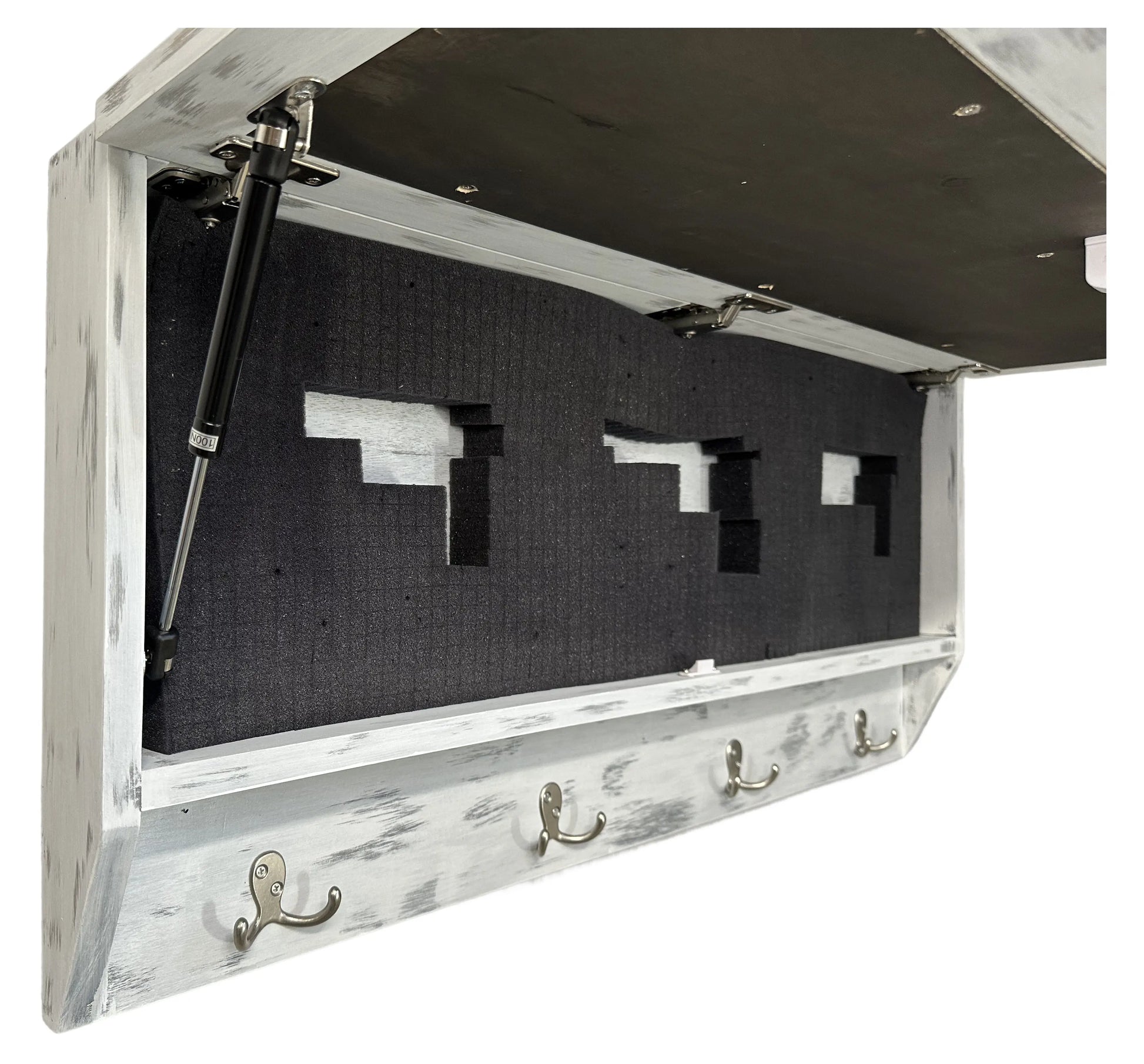 Winter Family Tree Gun Concealment Decor - Handcrafted Wooden Gun Cabinets - Gun Shelf Hidden Storage for Rifles, Shotguns, & Handguns - Quick Access Hidden Wall Safe Bellewood Designs