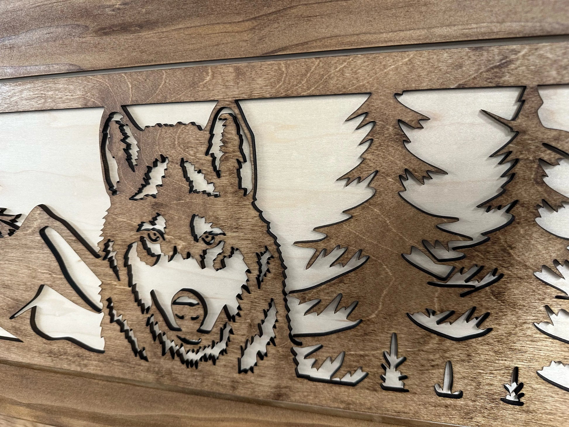 Wolf in the Wild Hidden Gun Storage - Coat Rack Concealment Shelf with Hooks for Coats, Bags, & Hats - Quick Access Hidden Gun Shelf - Secure Magnetic Lock Bellewood Designs