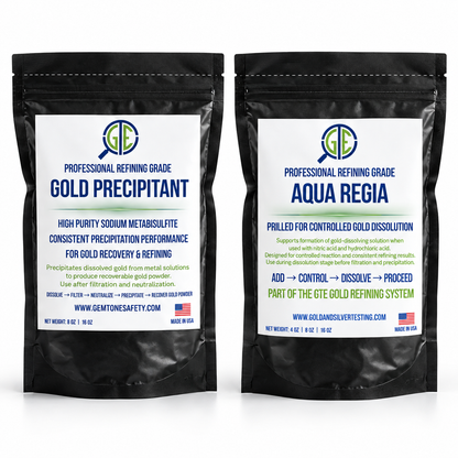 Gold Recovery Kit 1lb Sodium Metabisulfite SMB + 1lb Aqua Regia Urea Gold Scrap Refining