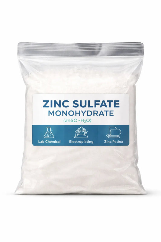 Zinc Sulfate Monohydrate (ZnSO₄·H₂O) – Lab Chemical & Metal Patina Compound GOLD TESTING EQUIPMENT