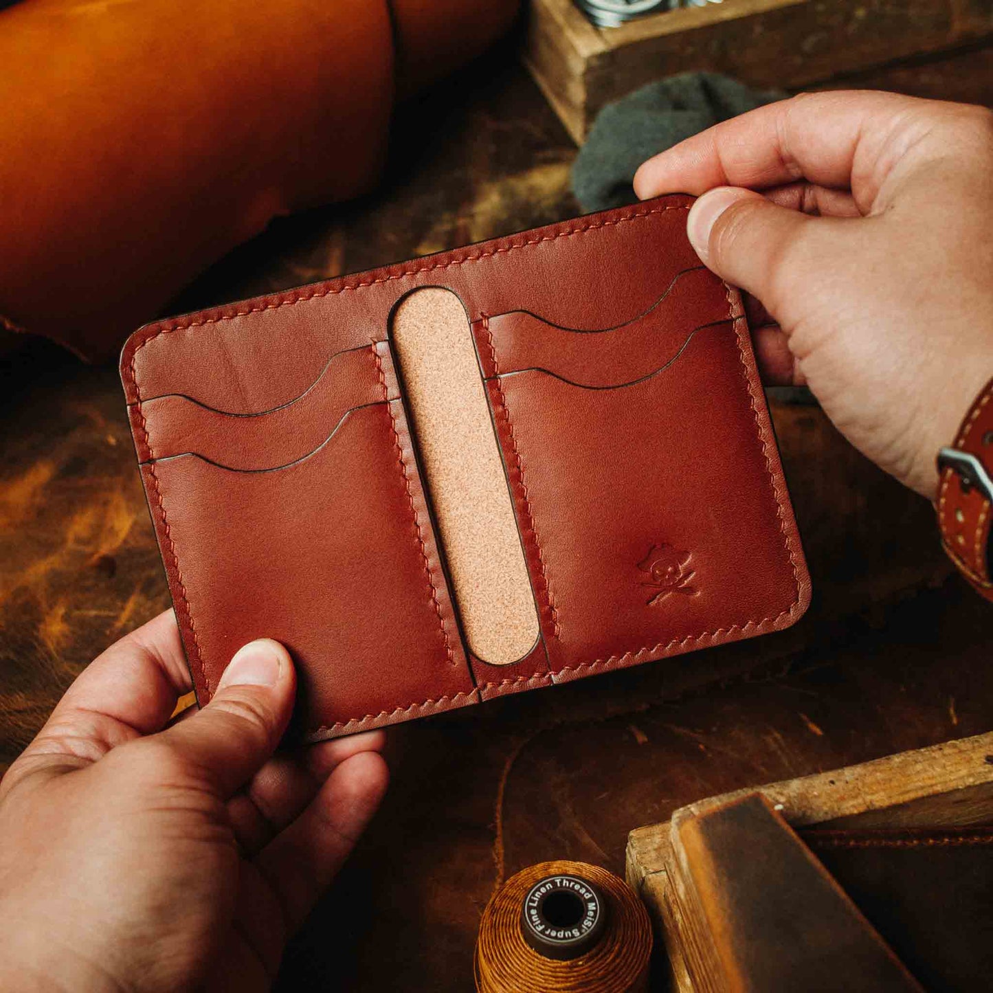 Pirate Goods Buccaneer Bifold Wallet – Slim Minimalist Leather EDC Card Holder