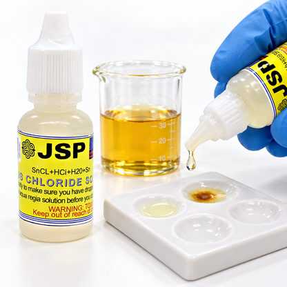 JSP Stannous Chloride Gold Test Refining Solution Premixed liquid 15mL Acid [SnCl2] 99+%