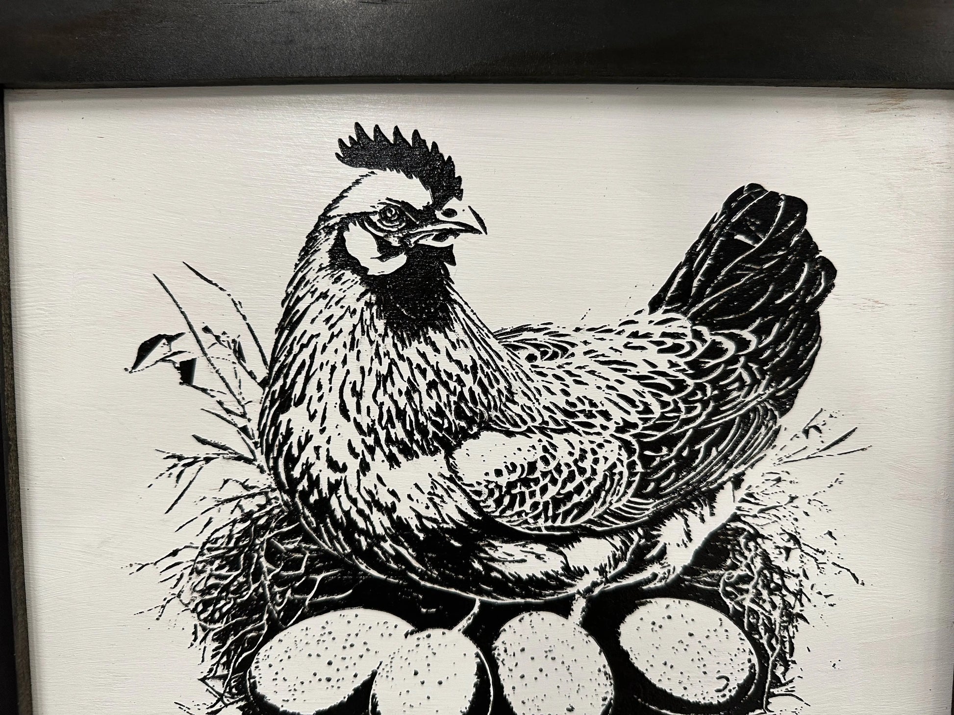 Hidden Gun Safe Recessed In Wall Farmhouse Chicken And Eggs Decoration - Recess In The Wall or Mount On The Wall Gun Safe by Bellewood Designs Bellewood Designs