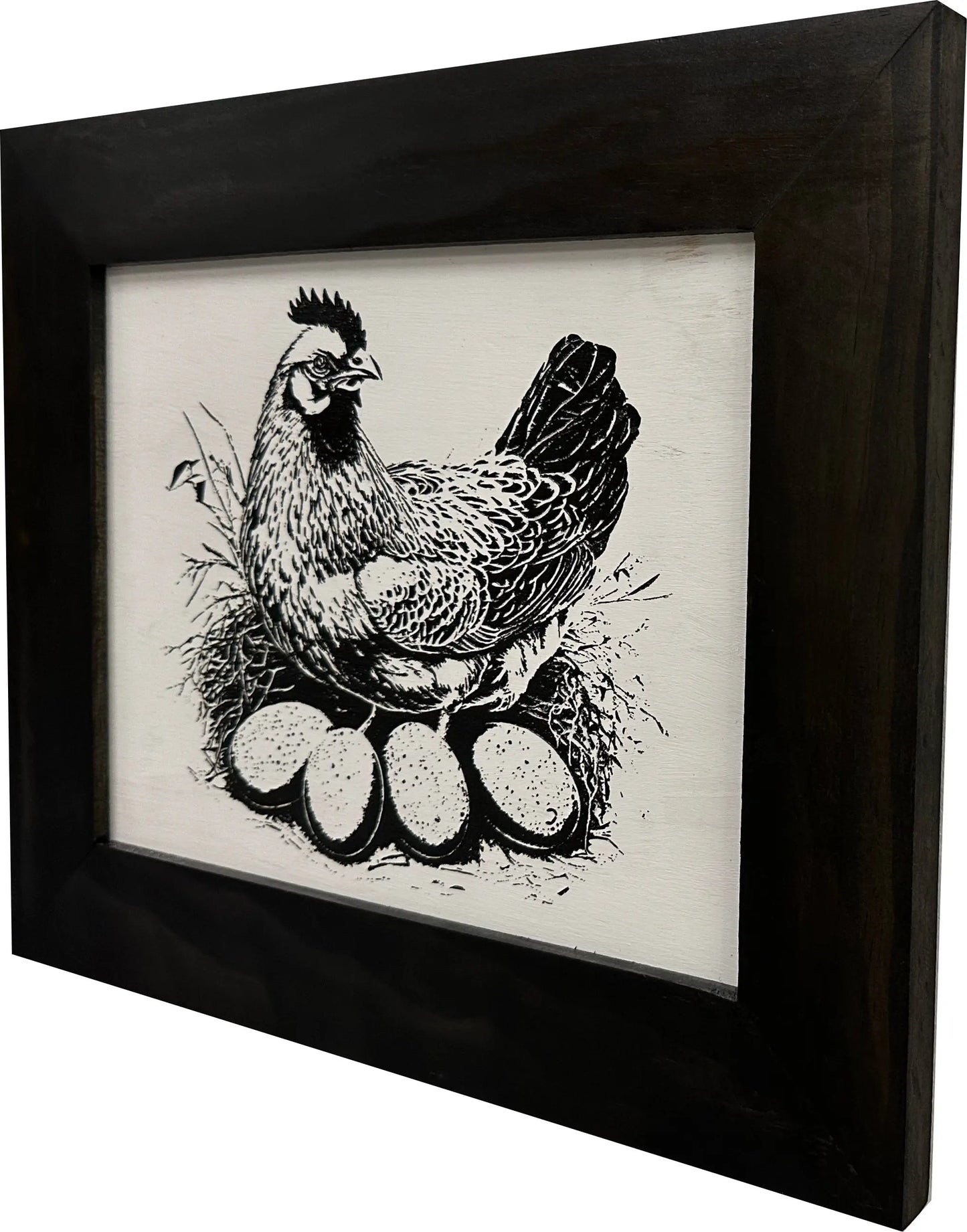 Hidden Gun Safe Recessed In Wall Farmhouse Chicken And Eggs Decoration - Recess In The Wall or Mount On The Wall Gun Safe by Bellewood Designs Bellewood Designs