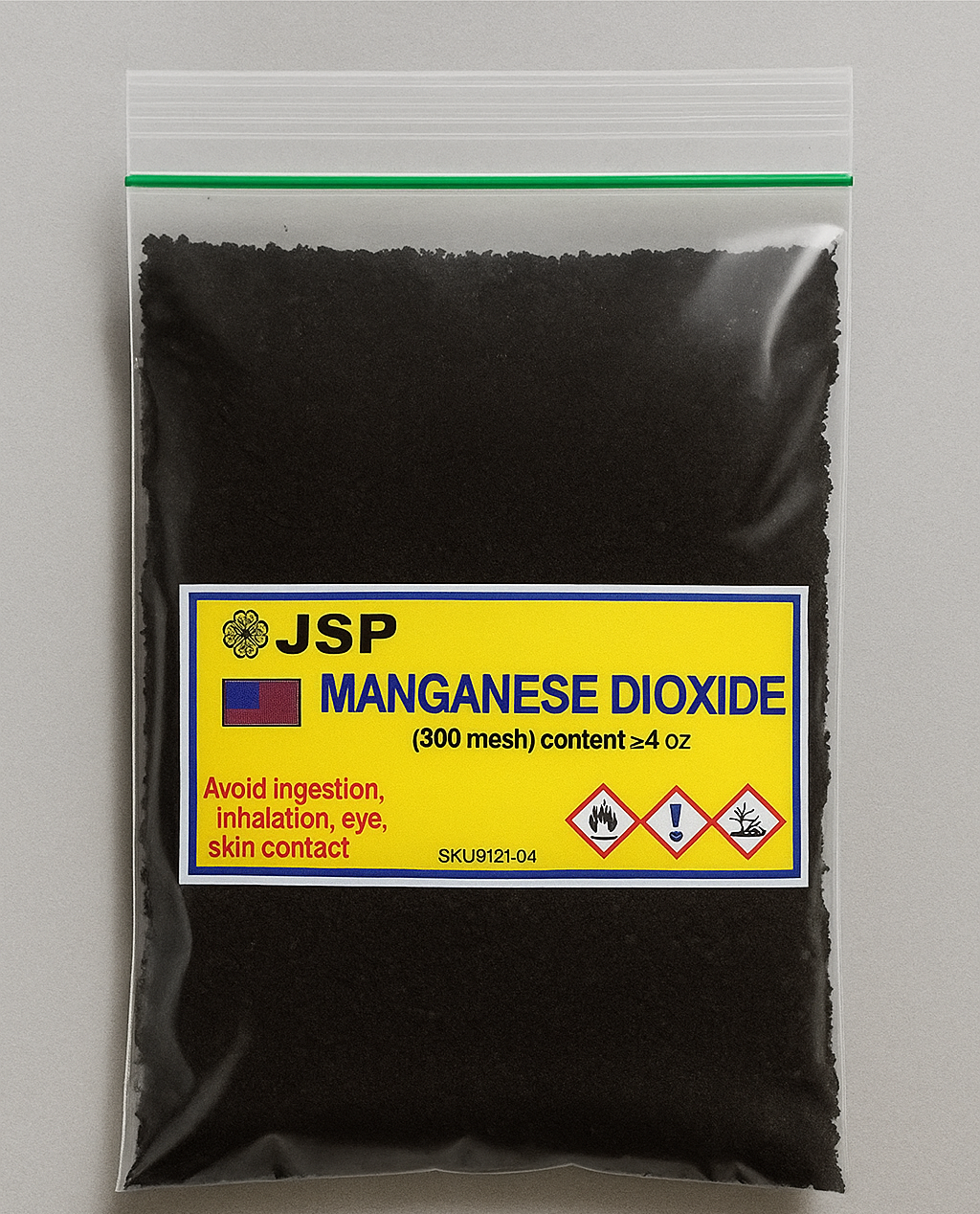 Manganese Dioxide Powder – 4 oz (300 Mesh) | High-Purity Oxidizing Agent for Gold & Silver Refining