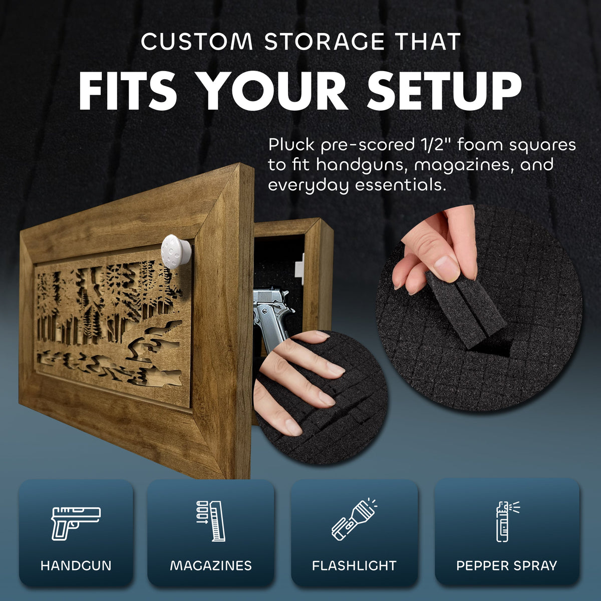 Eagle Stream Hidden Gun Cabinet with Magnetic Lock