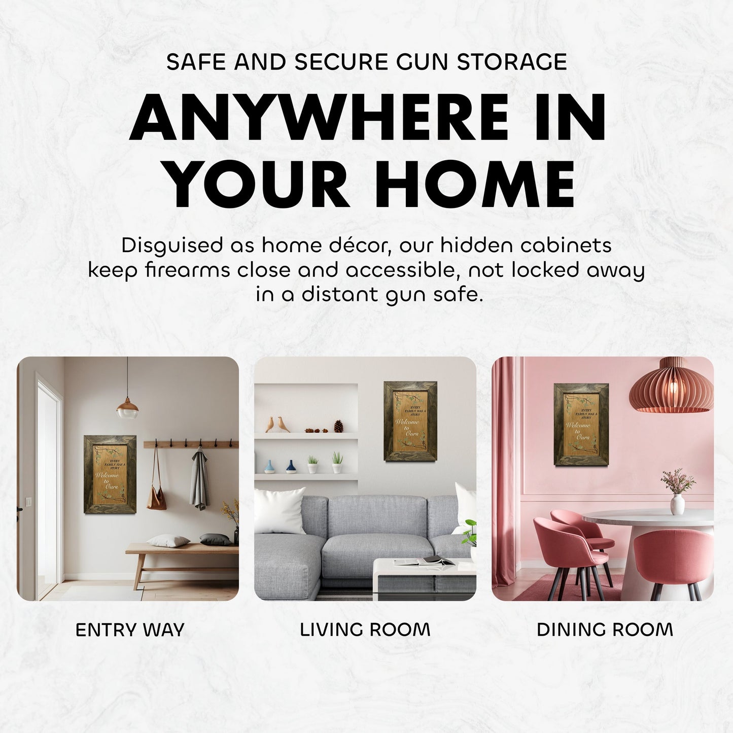 Hidden Gun Storage Every Family Story Concealed Shelf, Hidden Gun Safe, Concealment Furniture, Discreet Home Self Defense Storage, Handmade in the USA