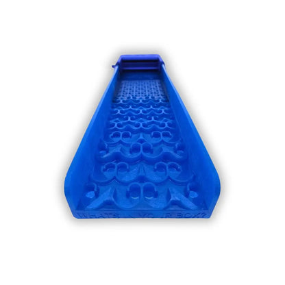 Front view of The Boss Clean Up Sluice Kit showcasing raised riffles on a white background