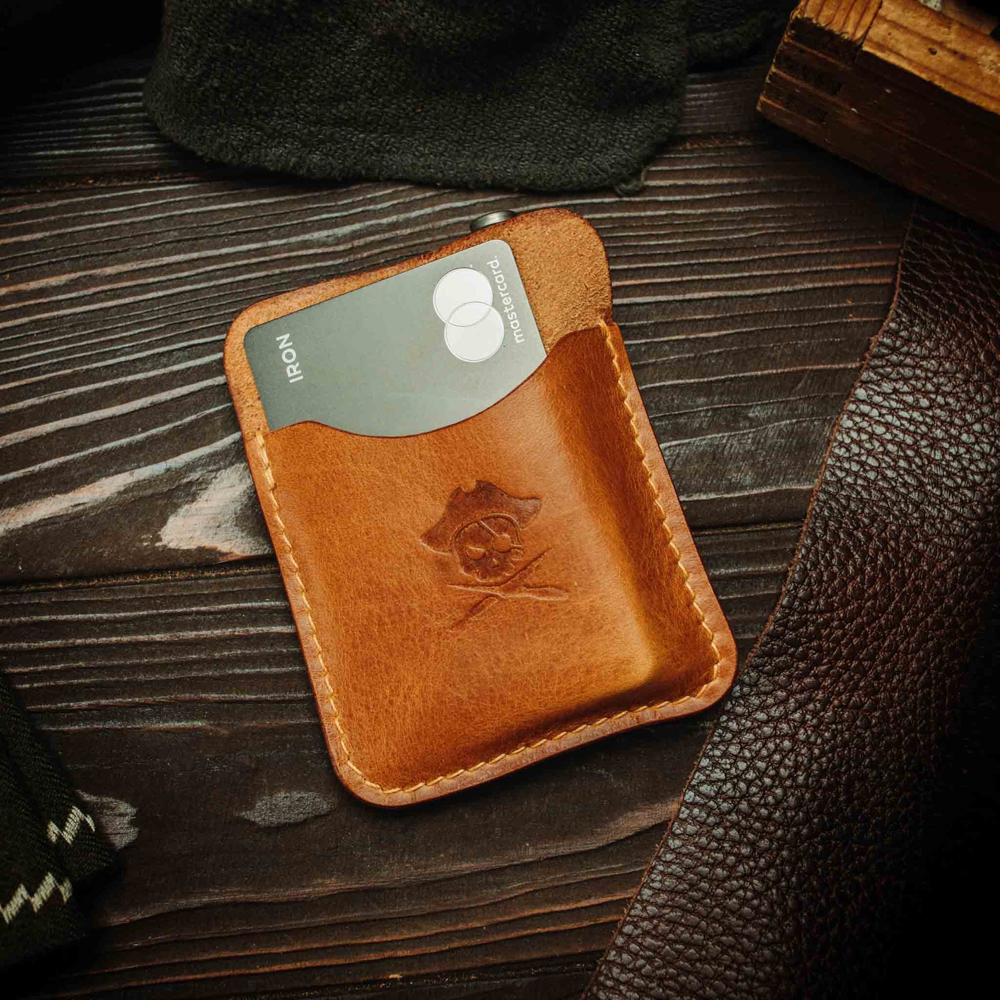 Pirate Goods First Mate Mini Pocket Organizer – Small Leather EDC Pocket Slip Pirate Goods