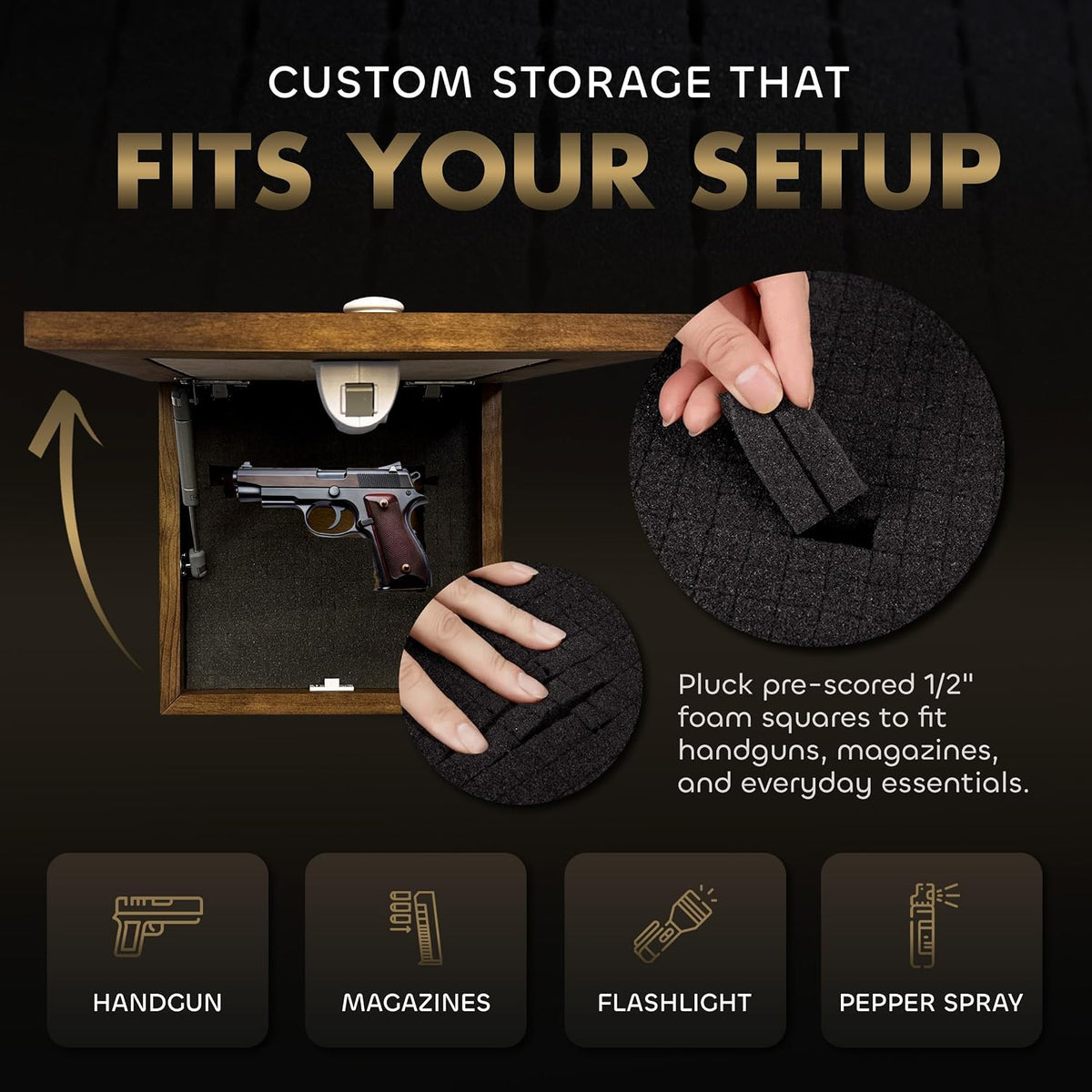 Big Buck Hidden Gun Safe, Deer Wall Art Gun Concealment Furniture