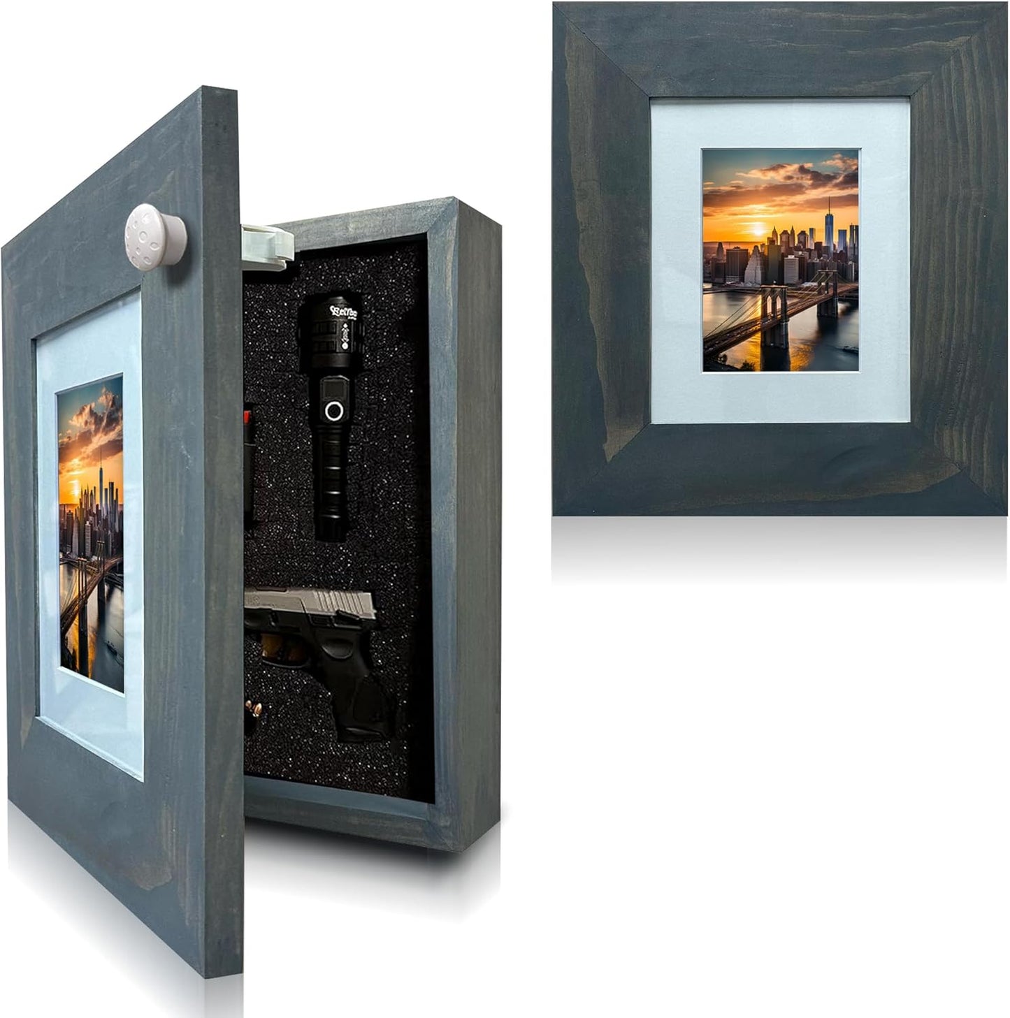 Picture Frame Hidden Gun Storage Cabinet Home Decor Bellewood Designs