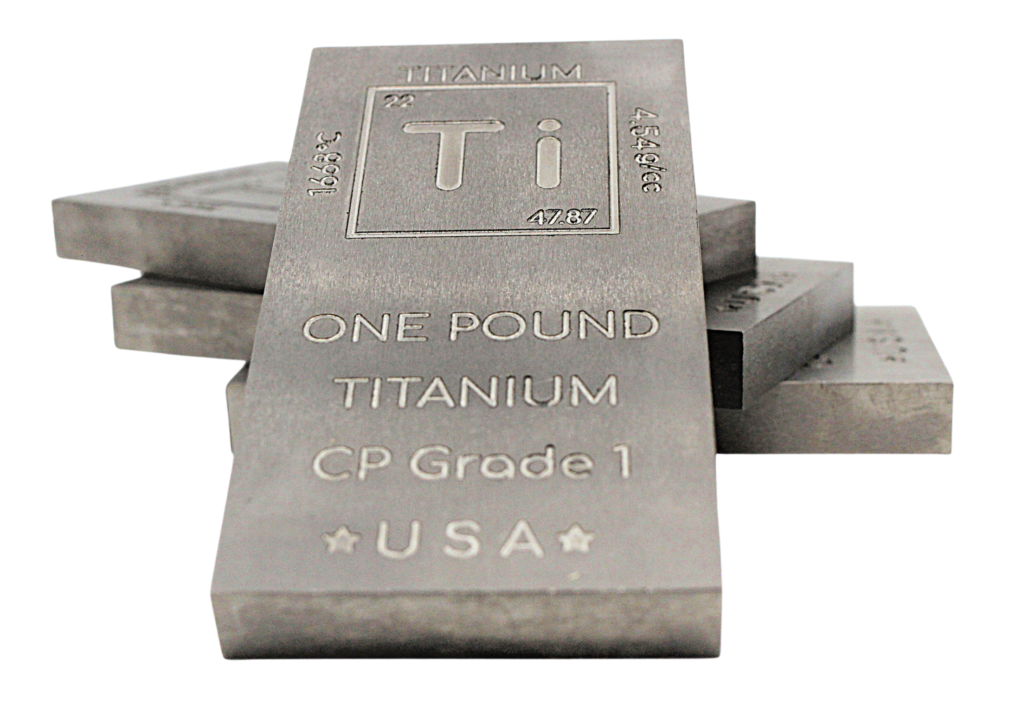 Titanium Bar - 1lb Laser Engraved .999 Pure Bullion Bar Chemistry Element Design Unique Rare Metal Gift for Teachers Students Paperweight