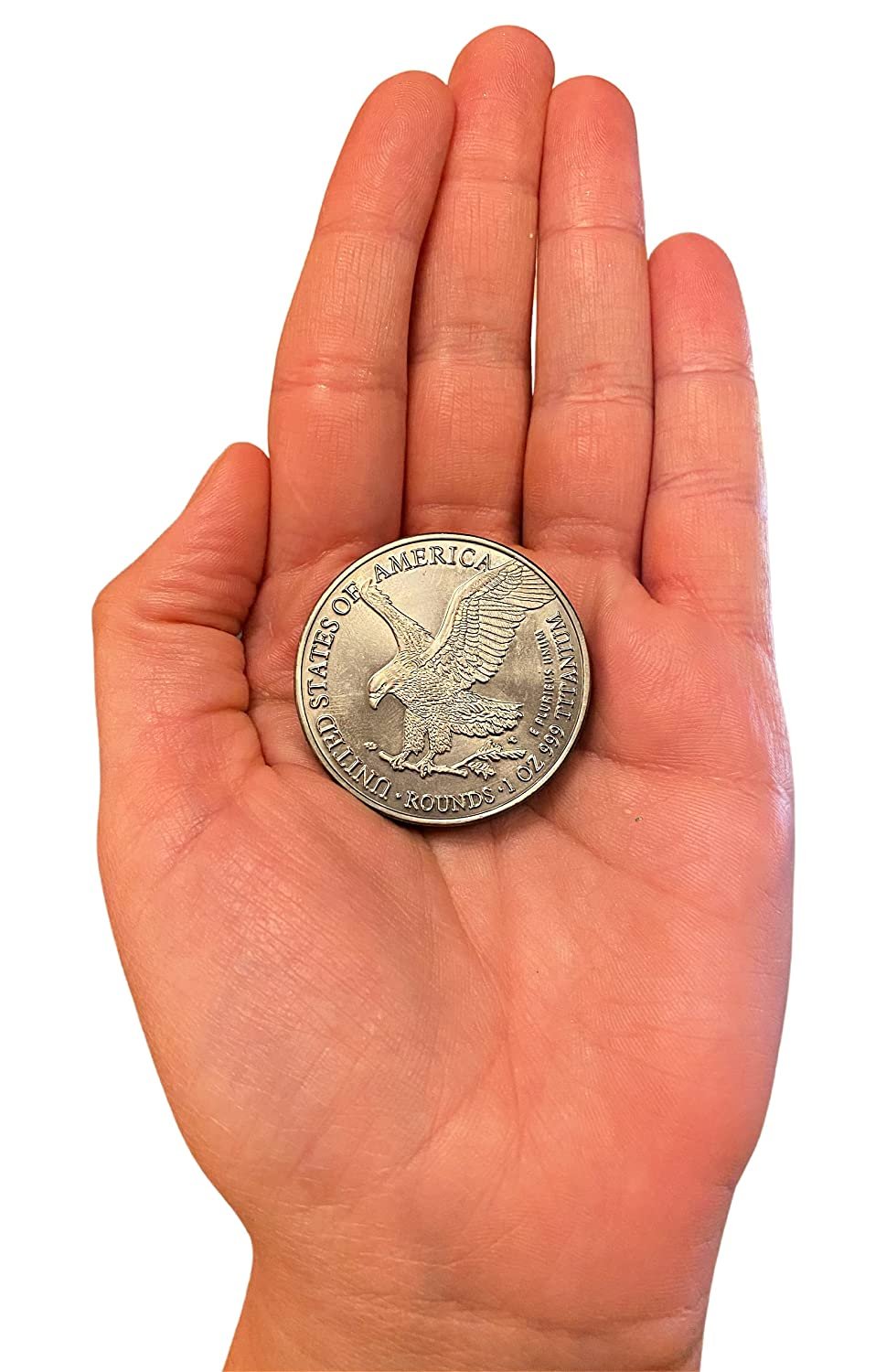 100- 1 Ounce OZ 999 Fine Solid Titanium Precious Metal Liberty Eagle Coins Ingot Bullion Ti Element Chemistry Proof Mint Coin