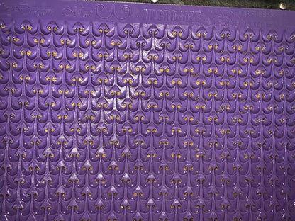 Close-up of 4X Mat Turbocharge Kit for Gold Cube showcasing purple Dream Mat riffles with visible gold particles